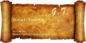 Gutai Toszka névjegykártya